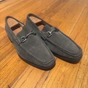 Stacy Adams Charcoal Suede Men's Loafers | 9.5